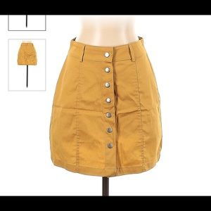 Yellow Button Skirt